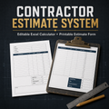 Rivet & Rule Contractor Estimate System digital template cover